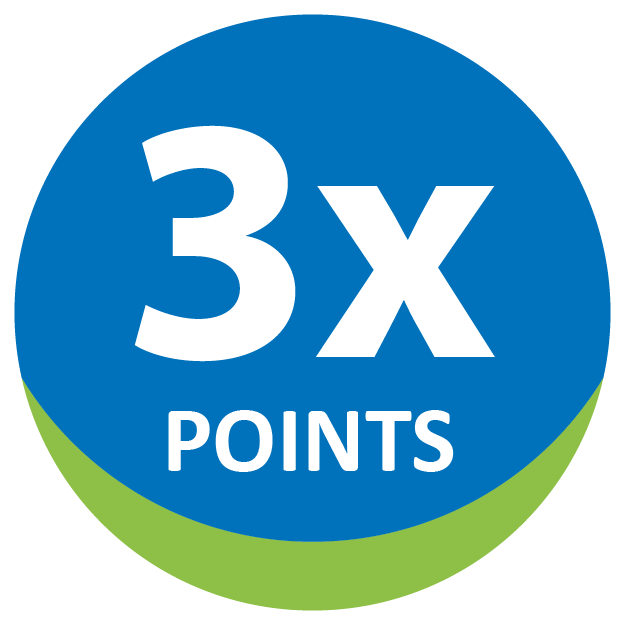 3x points on qualified purchases with a Summit Visa Signature Card for a limited time